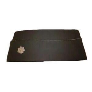 US ARMY Lieutenant Colonel Green Garrison Cap Silver Oak Leaf Officer Hat